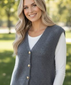 GILET GRIS LISERET